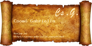 Csomó Gabriella névjegykártya