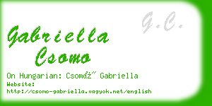 gabriella csomo business card